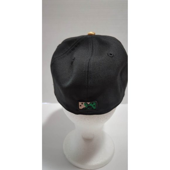 New Era Vero Beach Los Angeles Dodgers Black Metallic Gold Prom Night 5950 Hat - Picture 4 of 6